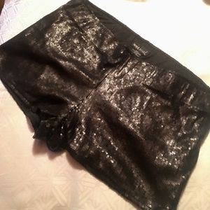 Wet seal Black Sequin Shorts Size L